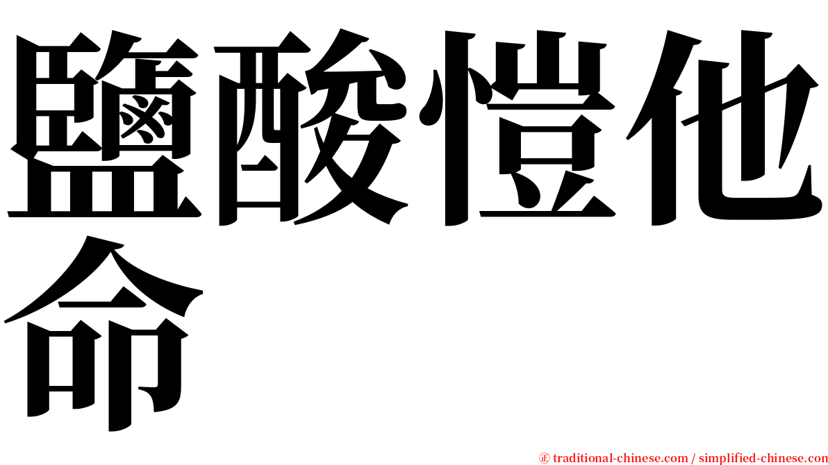 鹽酸愷他命 serif font