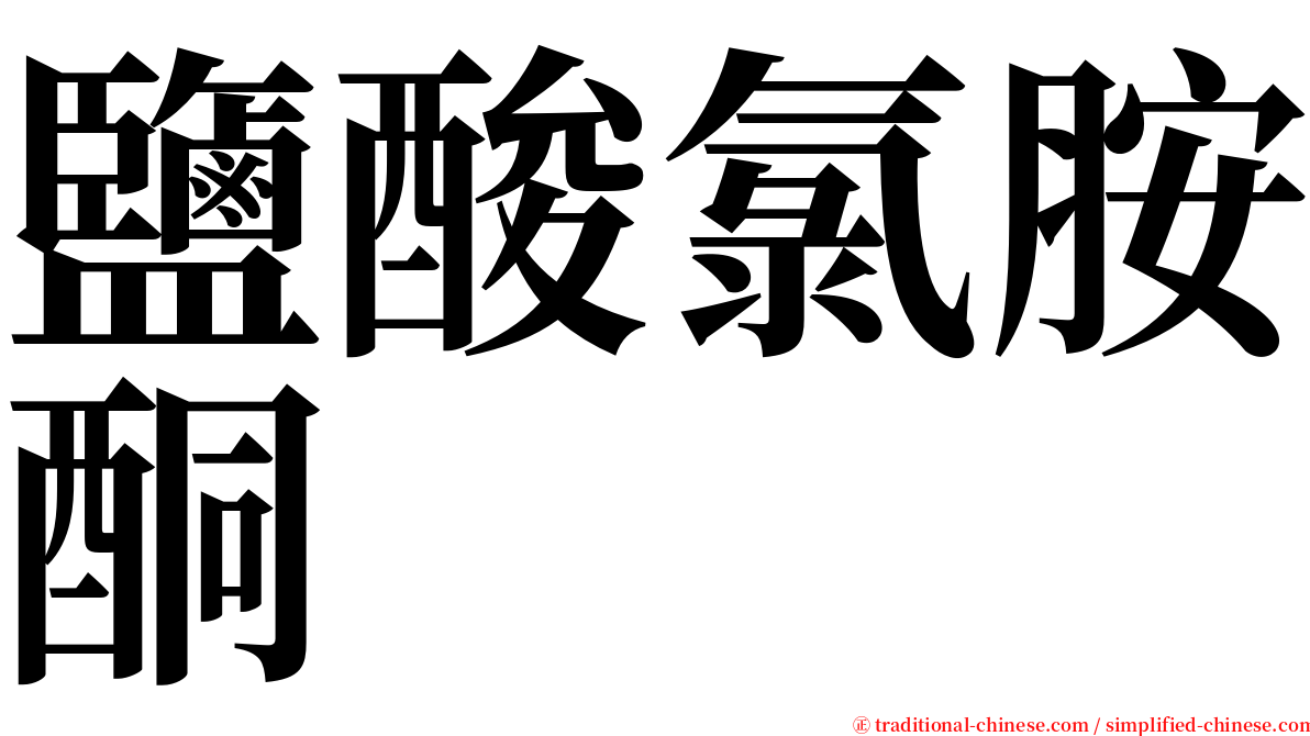 鹽酸氯胺酮 serif font