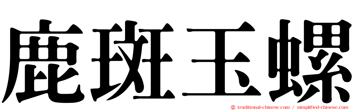鹿斑玉螺