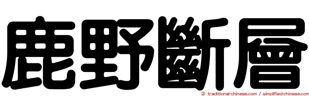 鹿野斷層