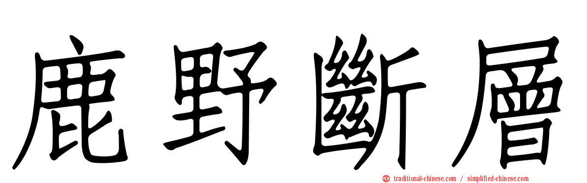 鹿野斷層