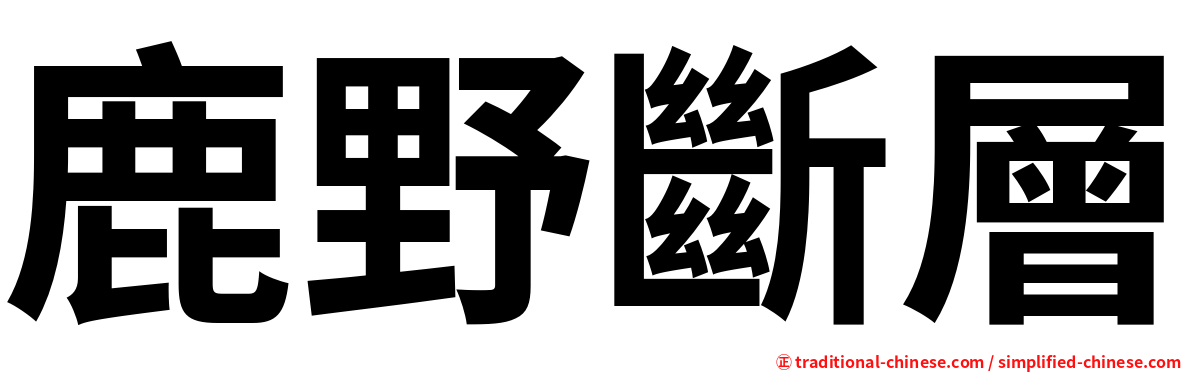 鹿野斷層