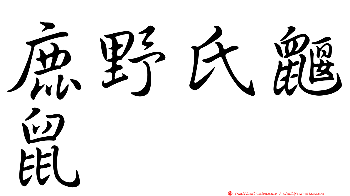 鹿野氏鼴鼠