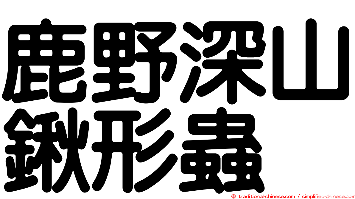 鹿野深山鍬形蟲
