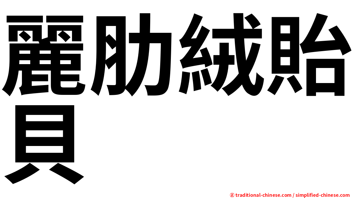 麗肋絨貽貝