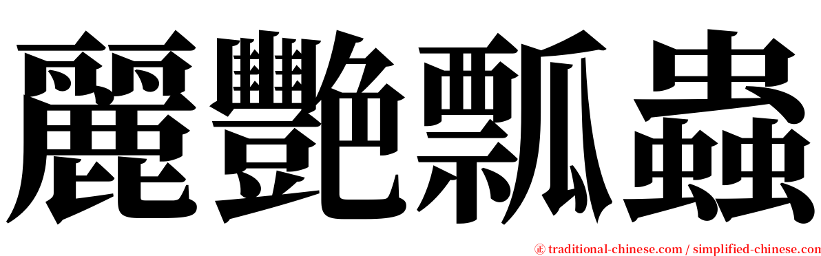 麗艷瓢蟲 serif font