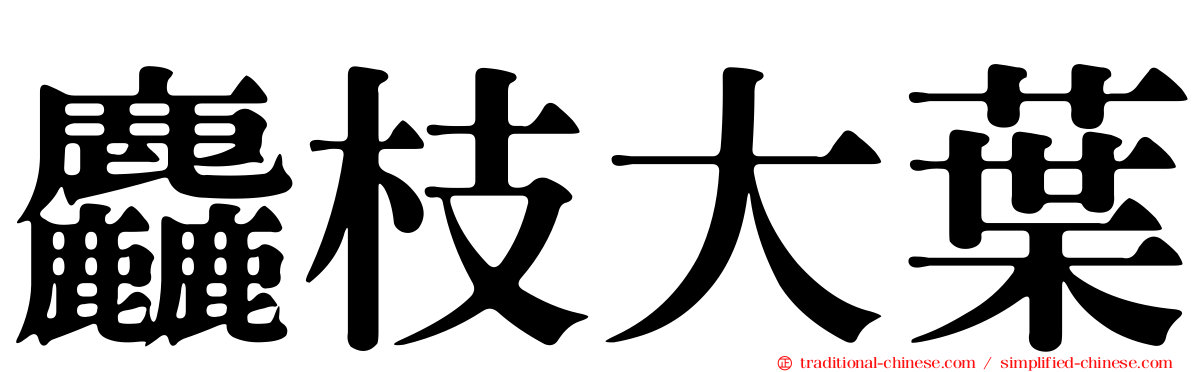 麤枝大葉