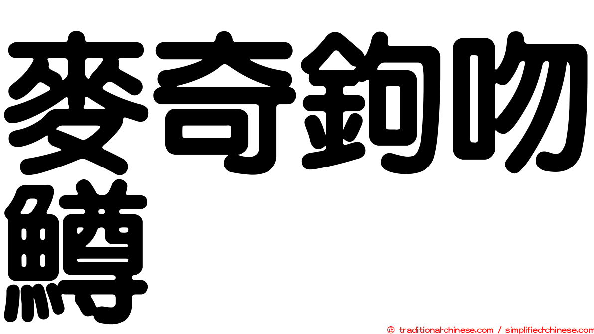 麥奇鉤吻鱒