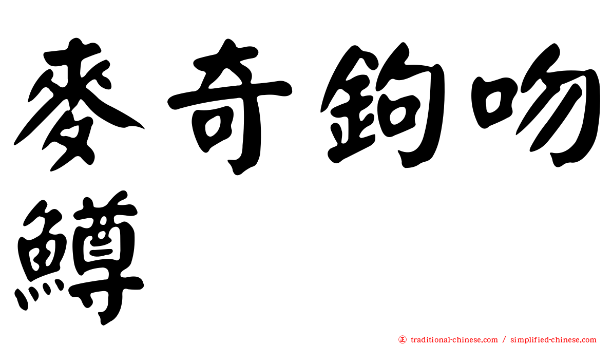 麥奇鉤吻鱒