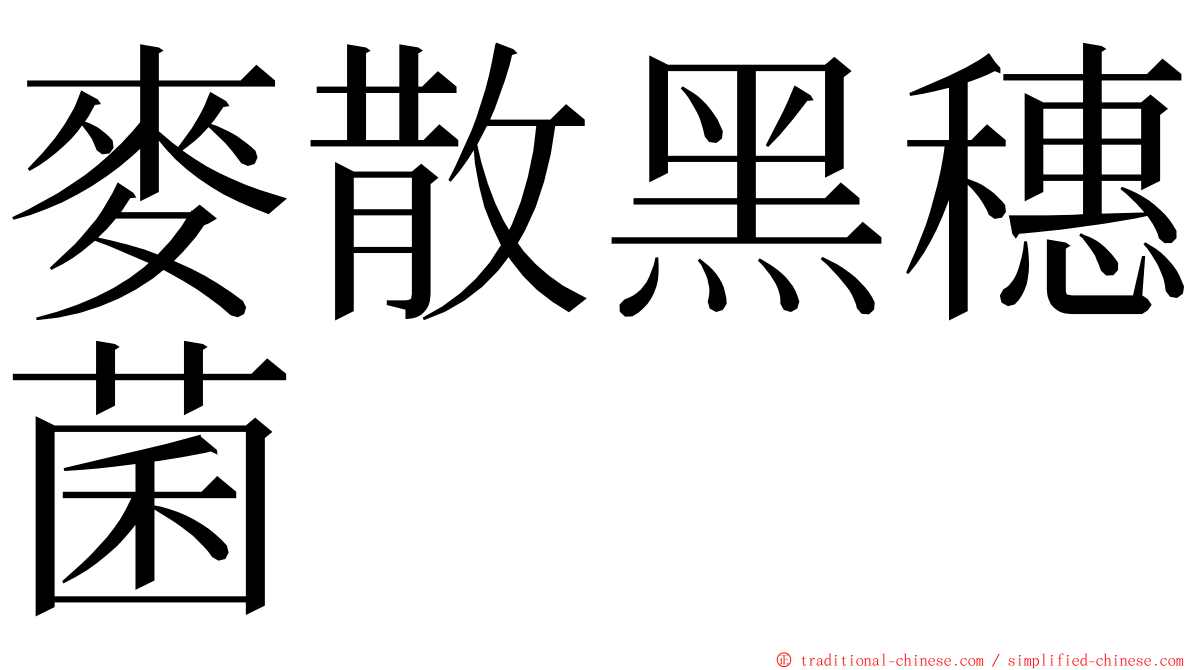 麥散黑穗菌 ming font