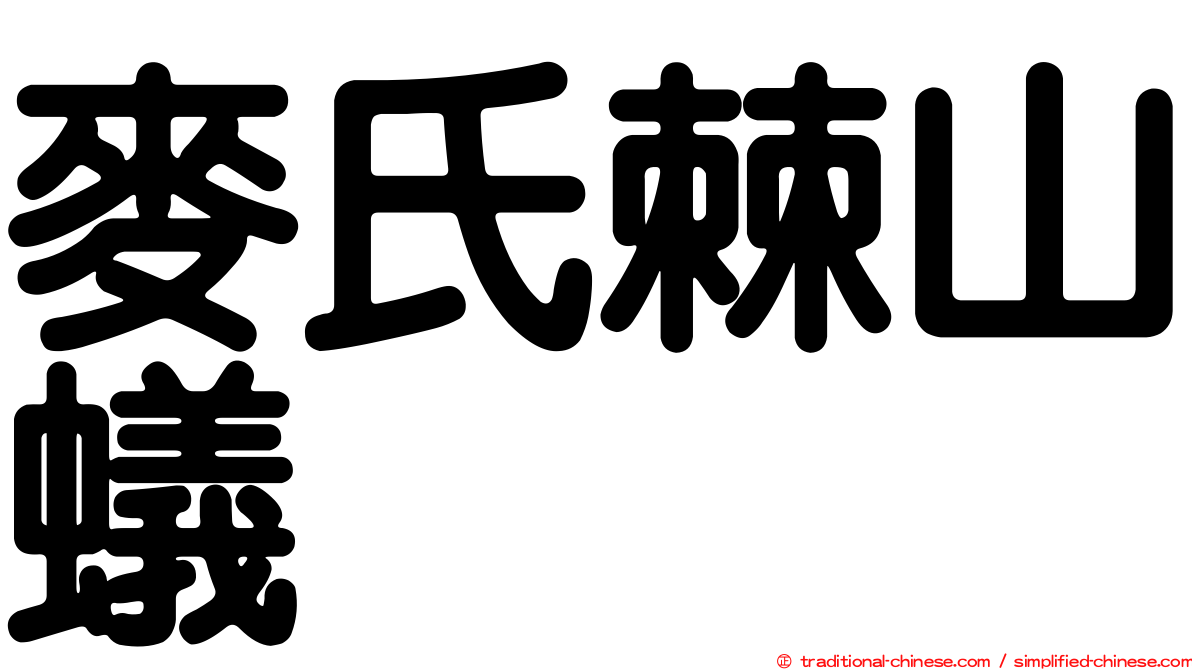 麥氏棘山蟻