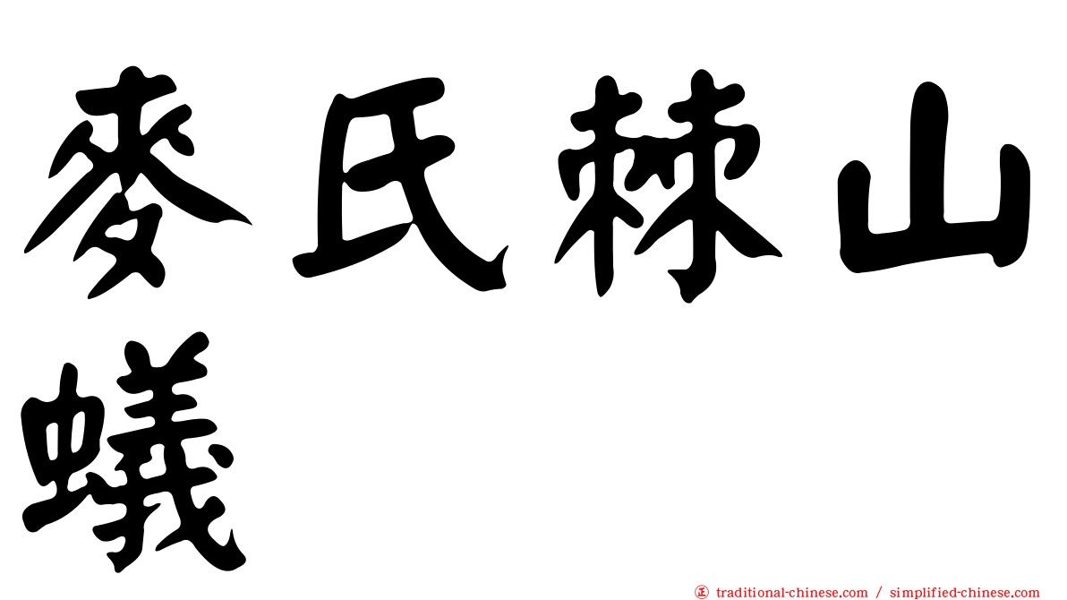 麥氏棘山蟻