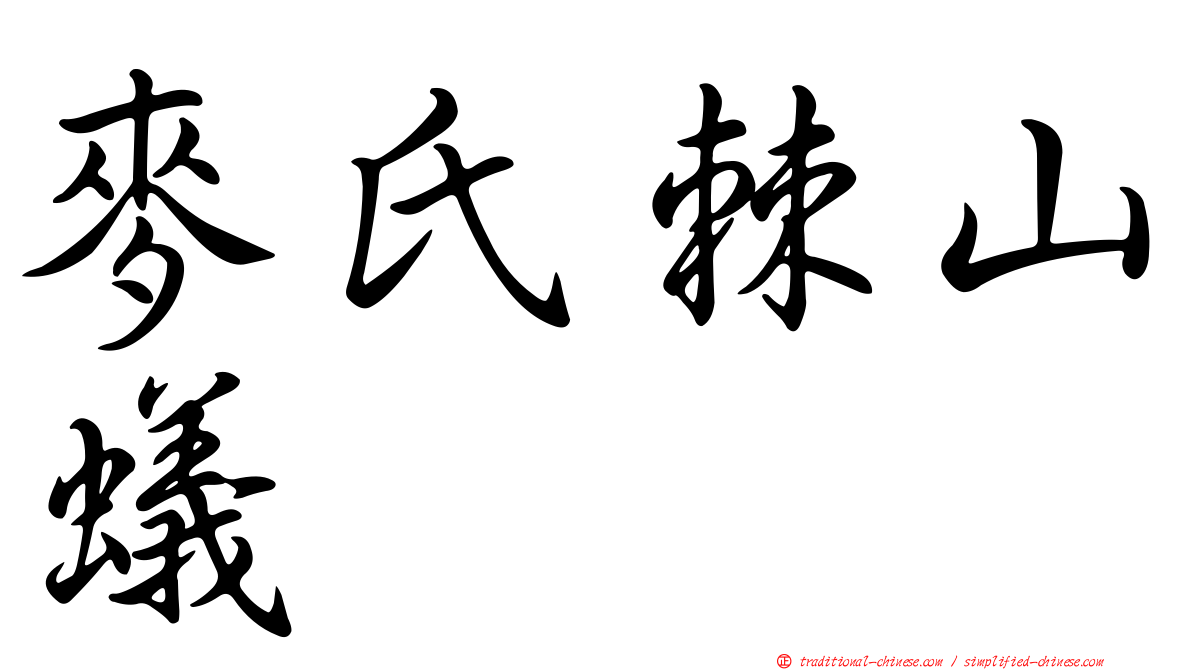 麥氏棘山蟻