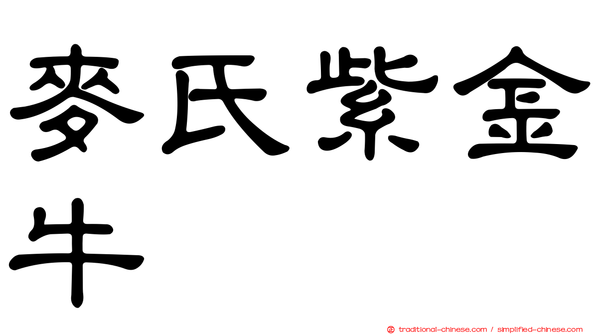 麥氏紫金牛