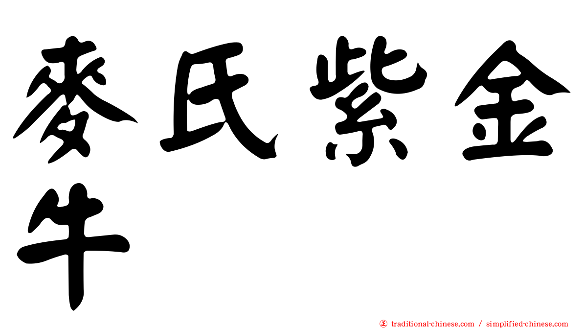 麥氏紫金牛