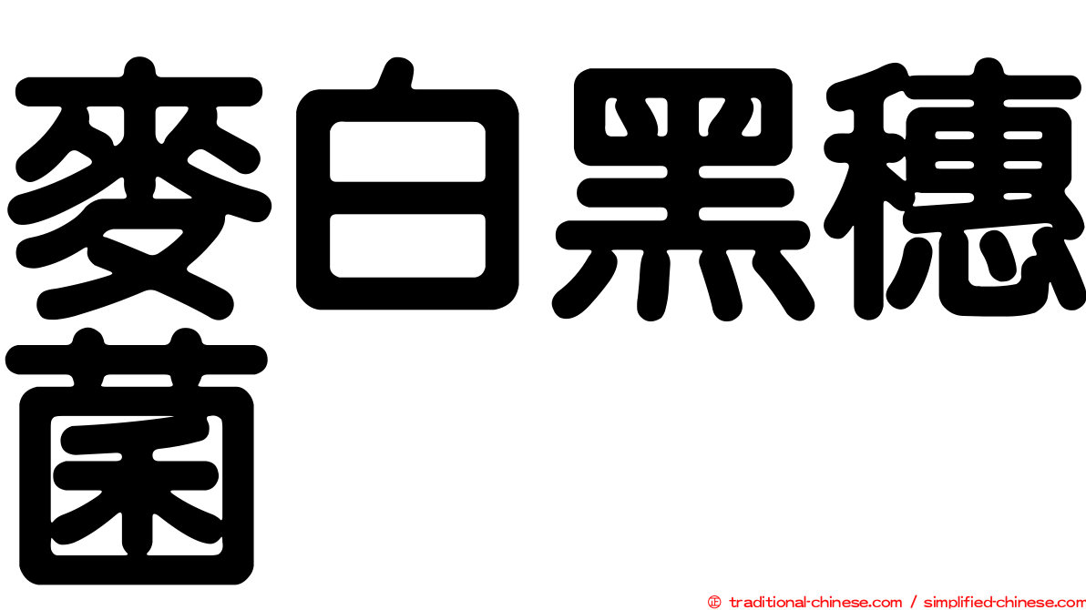 麥白黑穗菌
