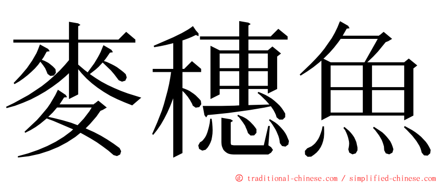 麥穗魚 ming font