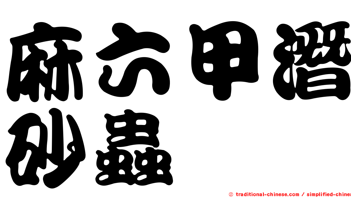 麻六甲潛砂蟲
