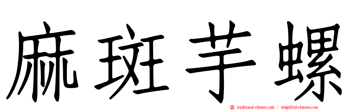 麻斑芋螺
