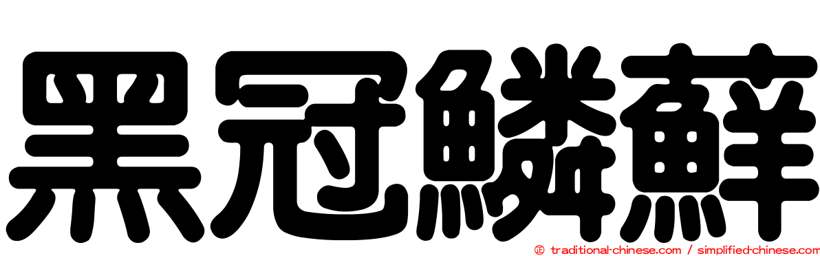 黑冠鱗蘚
