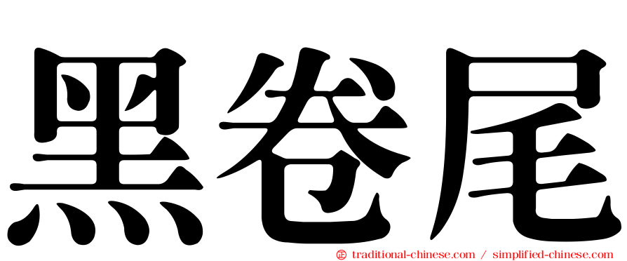 黑卷尾