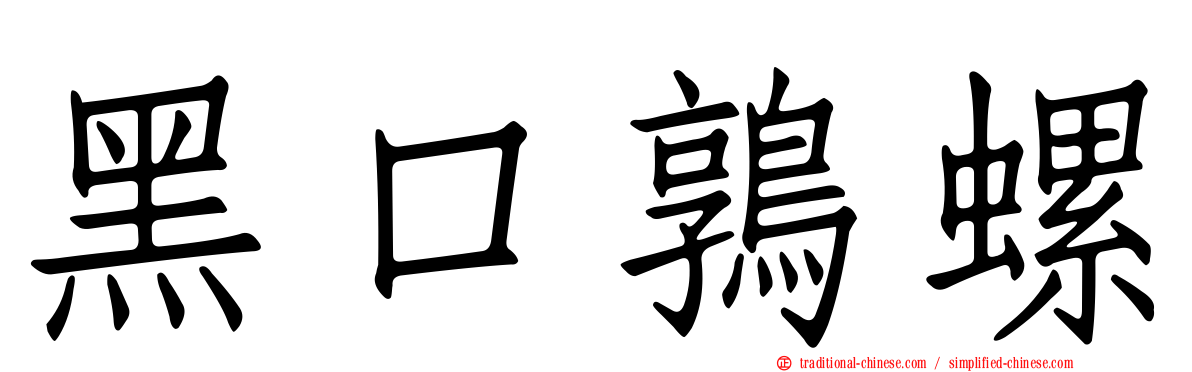 黑口鶉螺