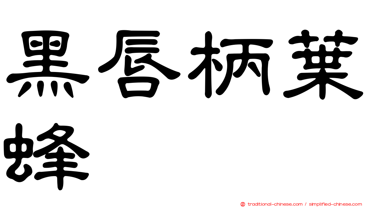 黑唇柄葉蜂