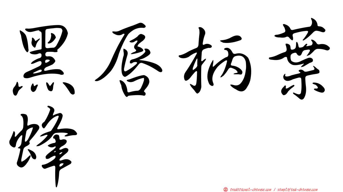 黑唇柄葉蜂
