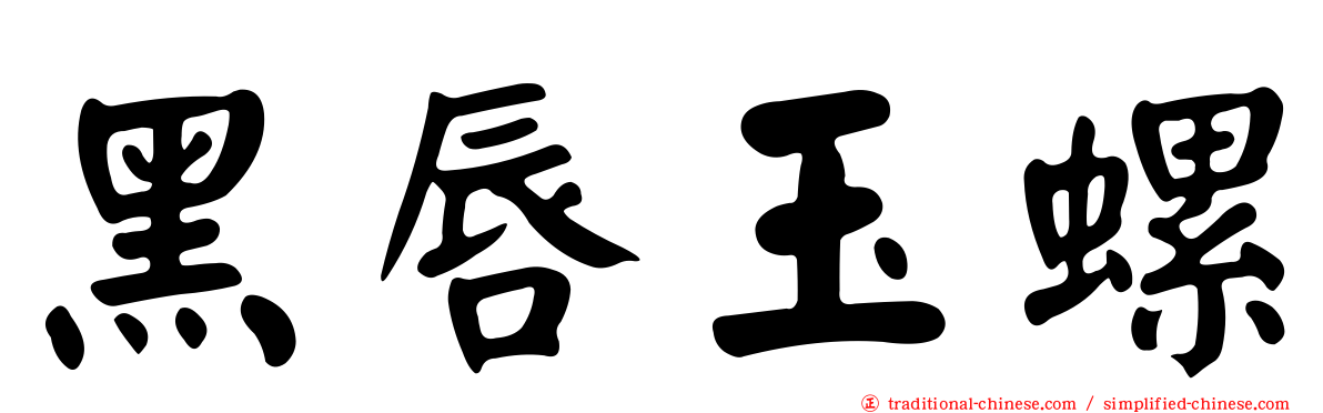 黑唇玉螺
