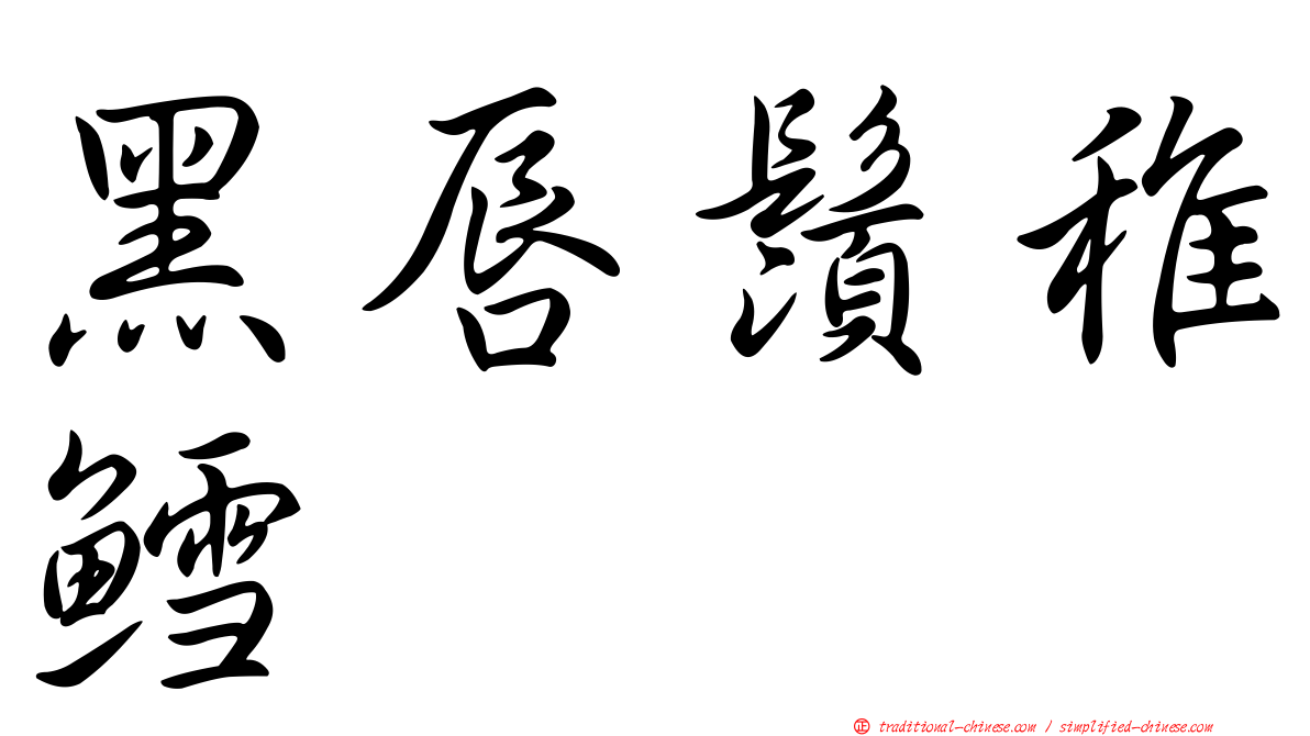 黑唇鬚稚鱈