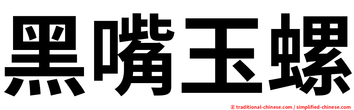 黑嘴玉螺