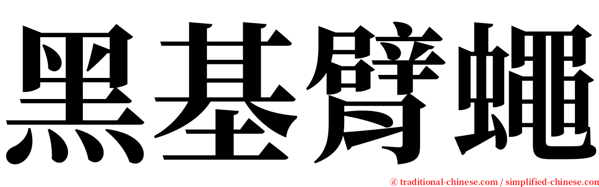黑基臂蠅 serif font
