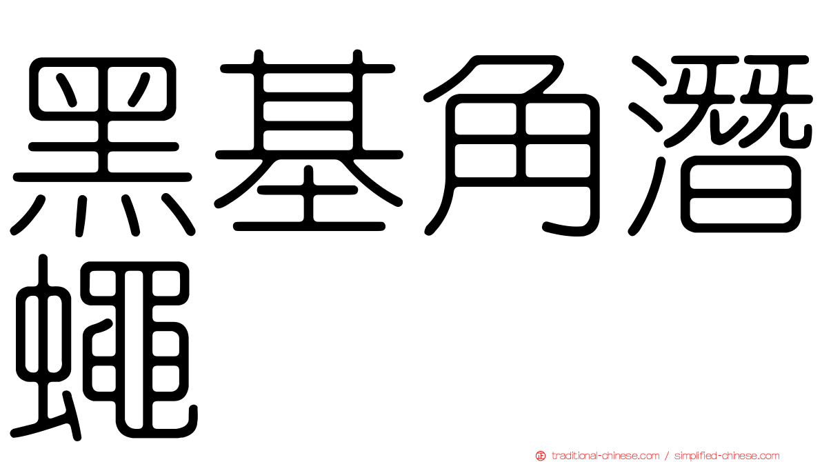 黑基角潛蠅