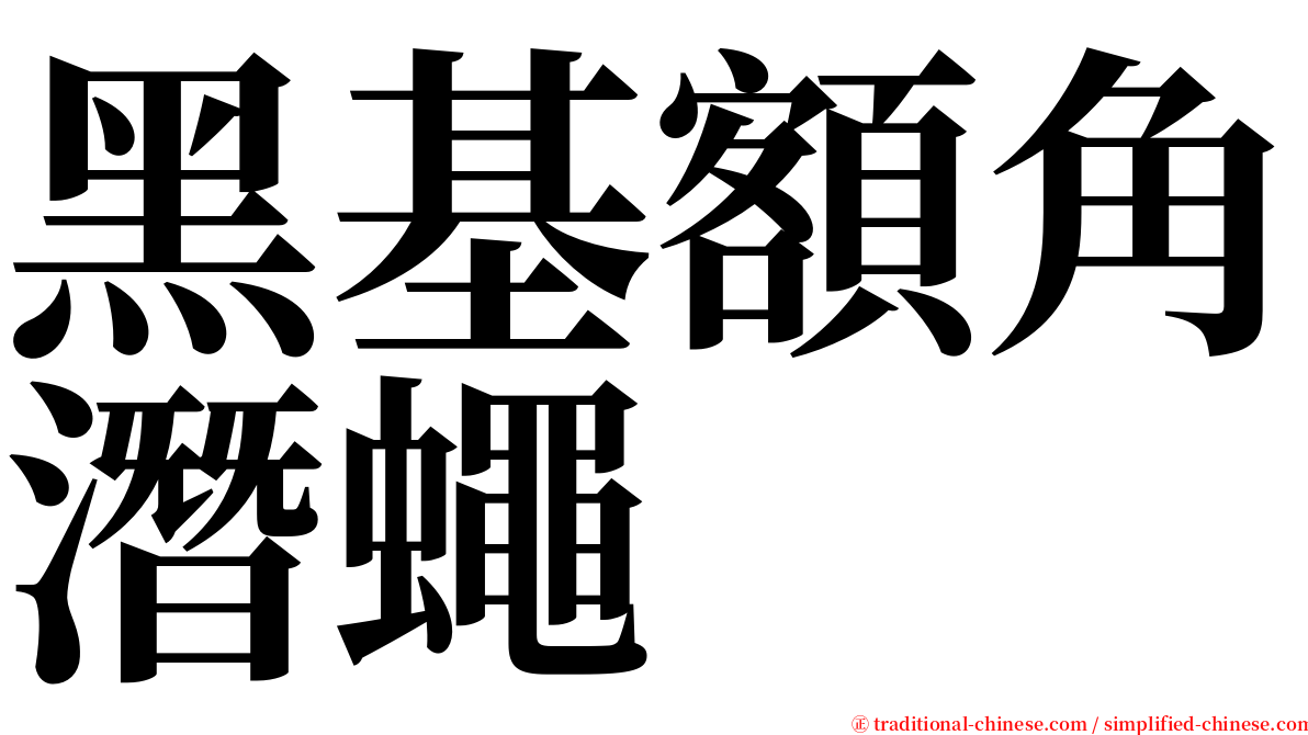 黑基額角潛蠅 serif font