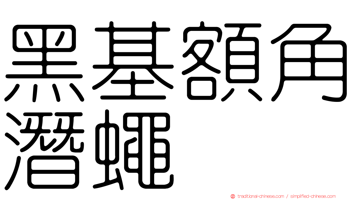 黑基額角潛蠅