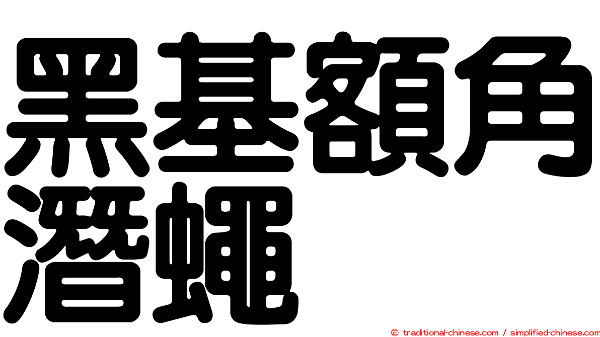 黑基額角潛蠅
