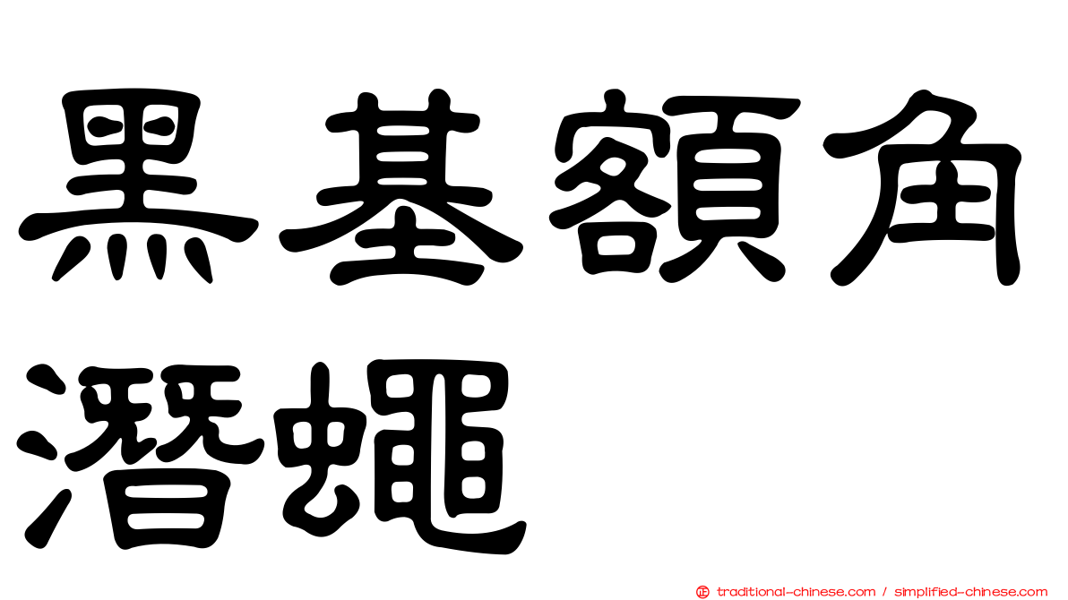 黑基額角潛蠅