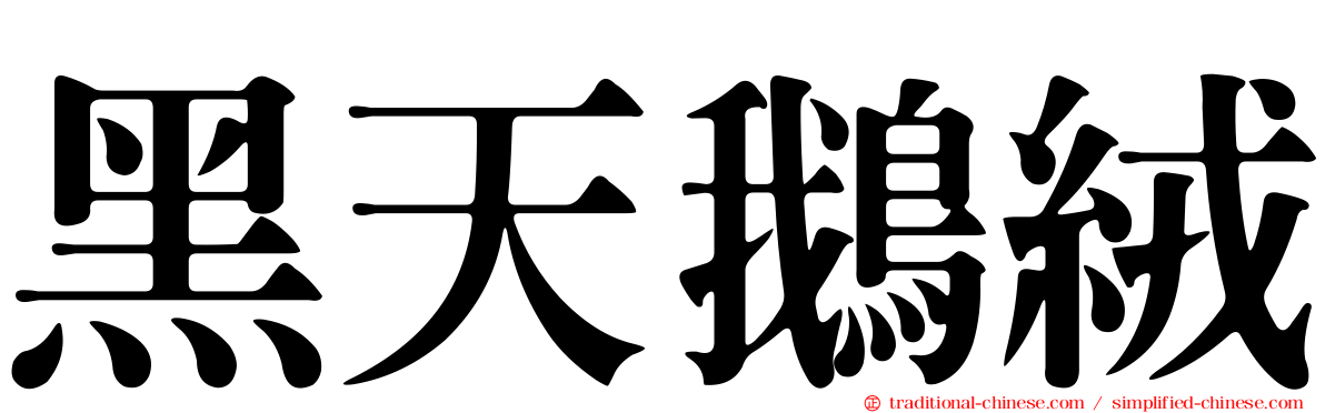 黑天鵝絨