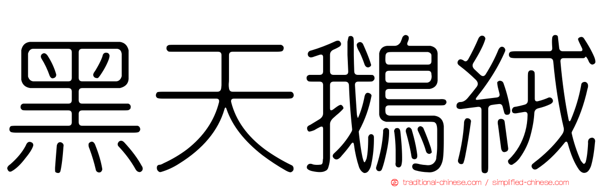 黑天鵝絨