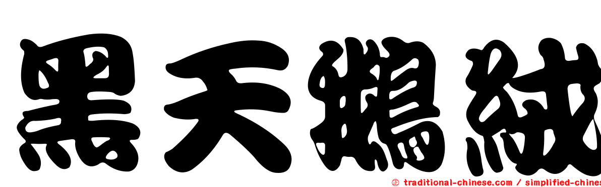 黑天鵝絨