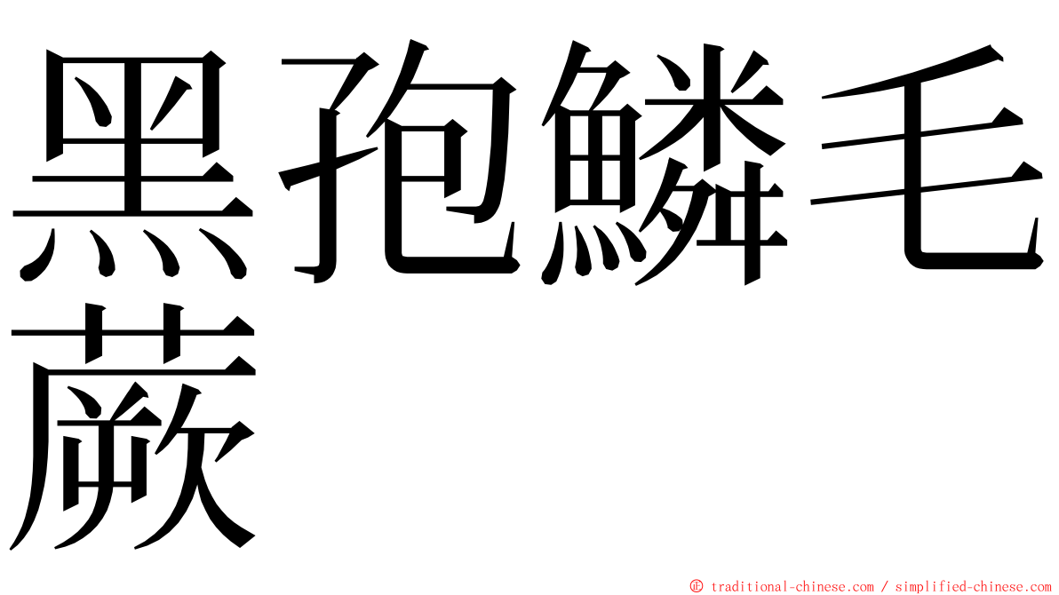 黑孢鱗毛蕨 ming font