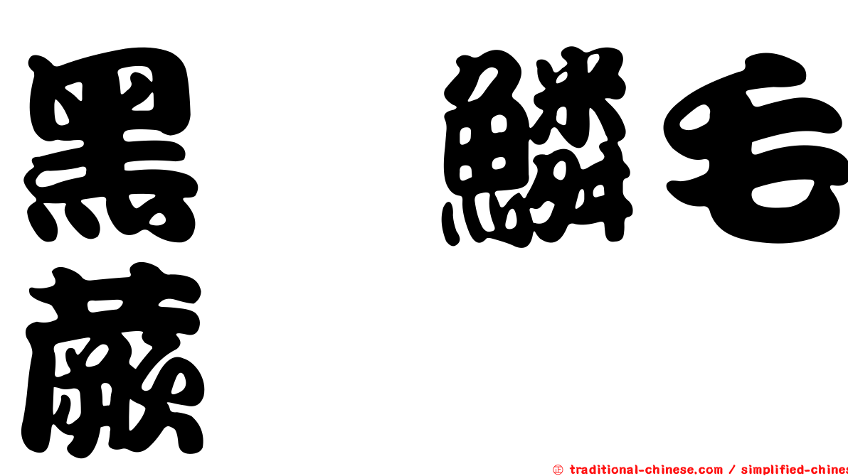 黑孢鱗毛蕨