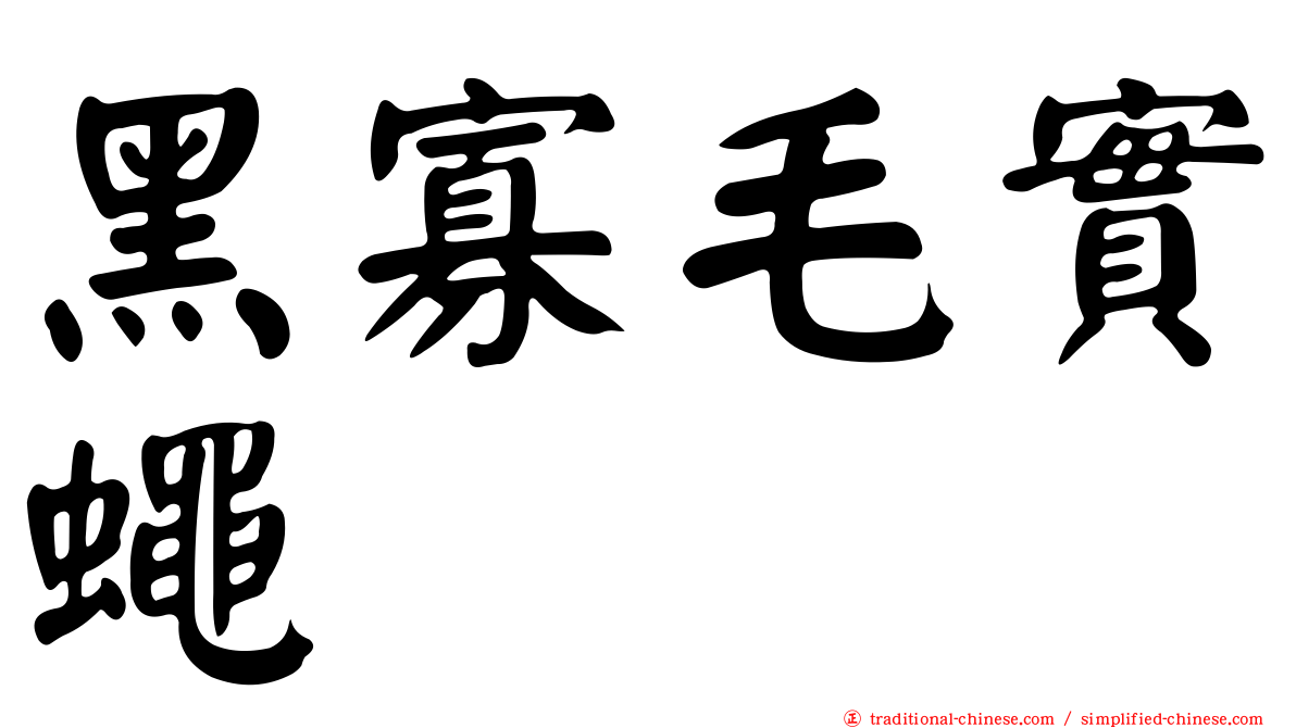 黑寡毛實蠅
