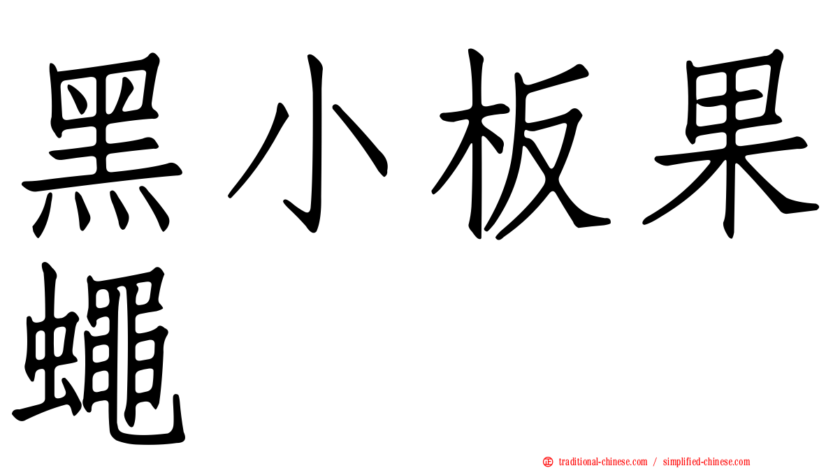 黑小板果蠅