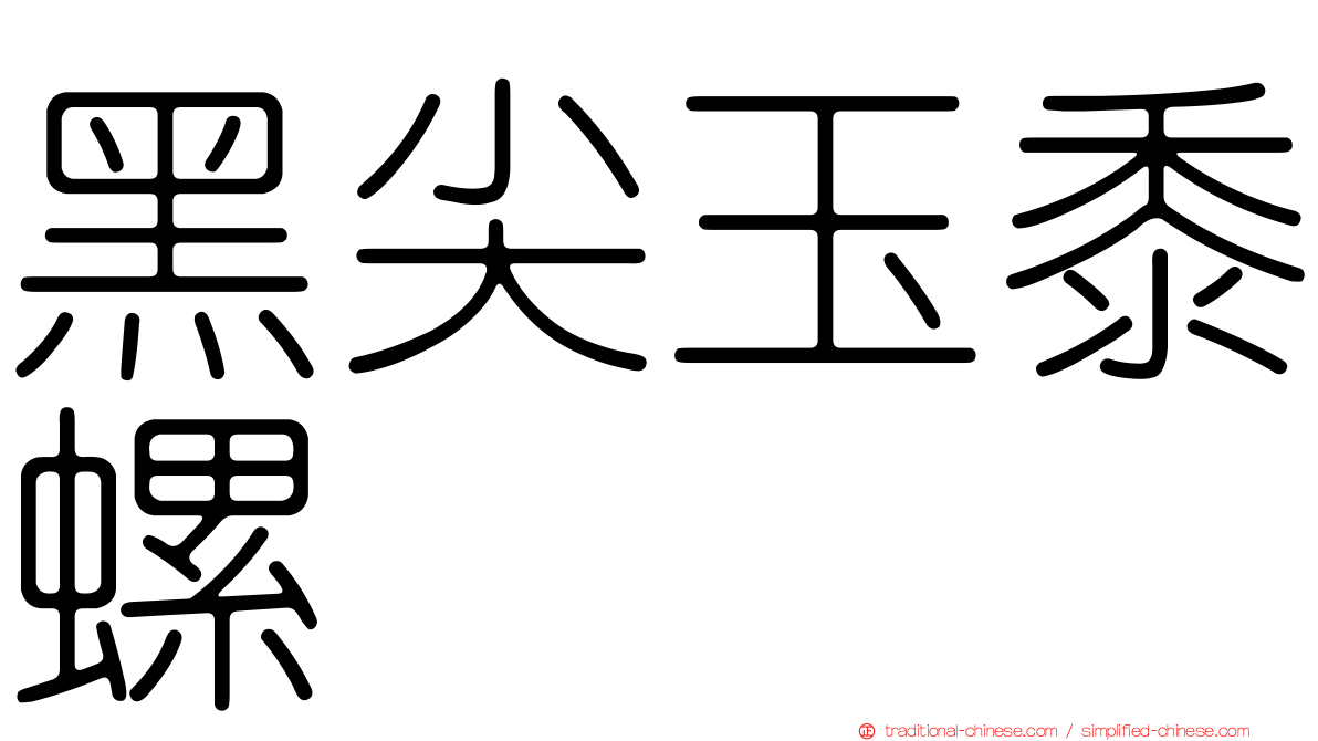 黑尖玉黍螺