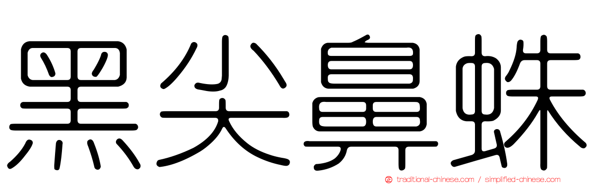 黑尖鼻蛛