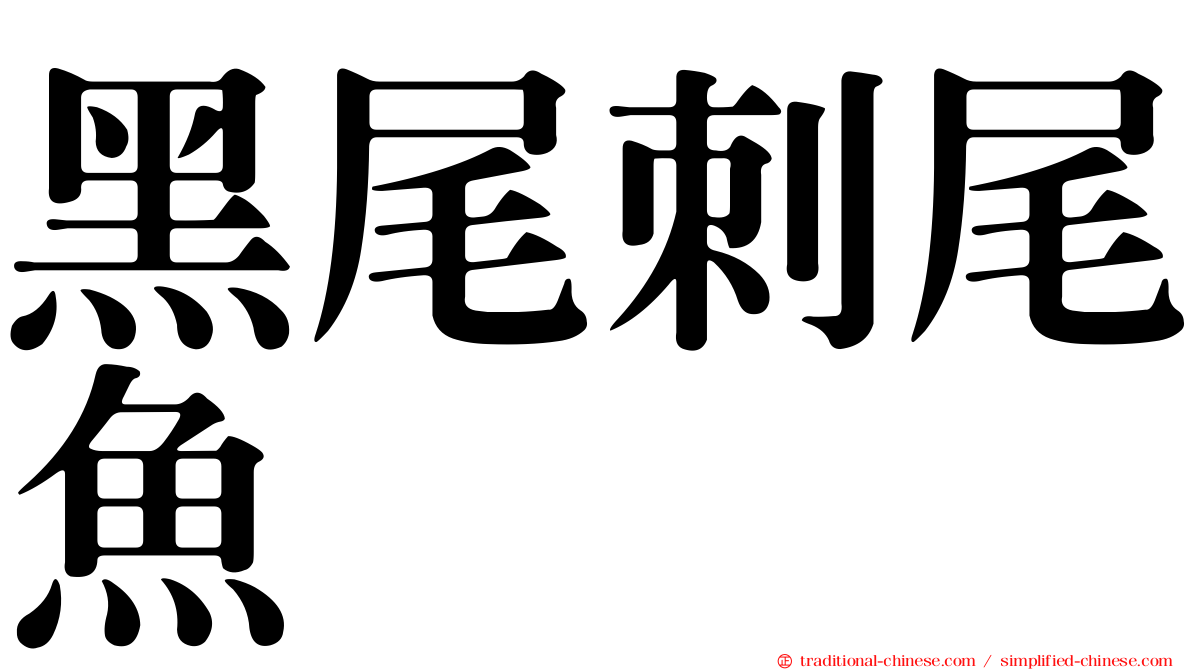 黑尾刺尾魚