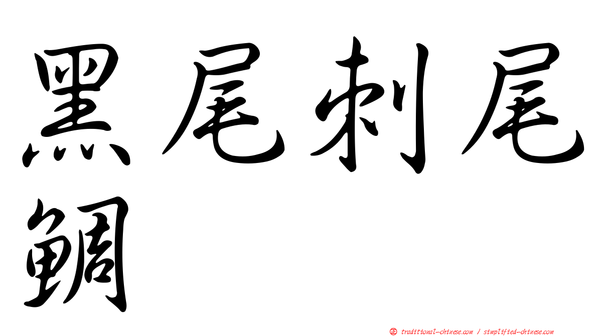 黑尾刺尾鯛