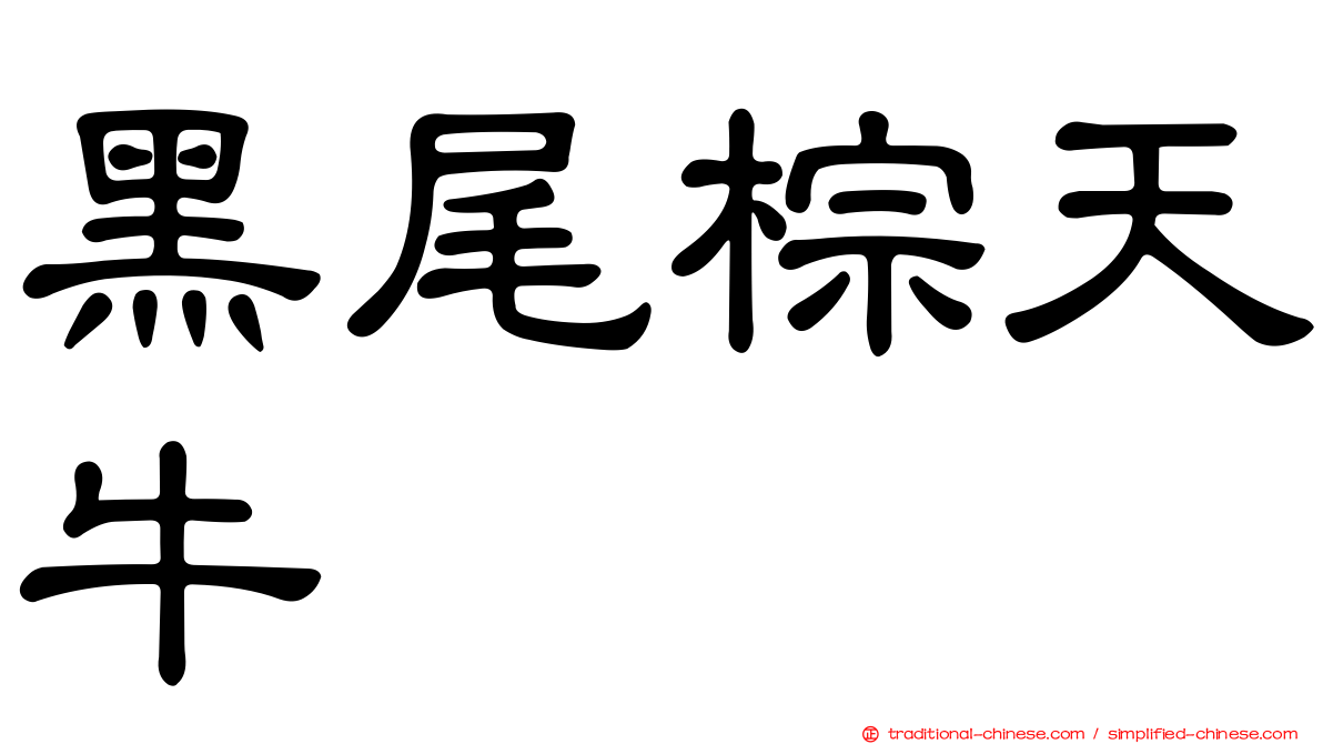 黑尾棕天牛