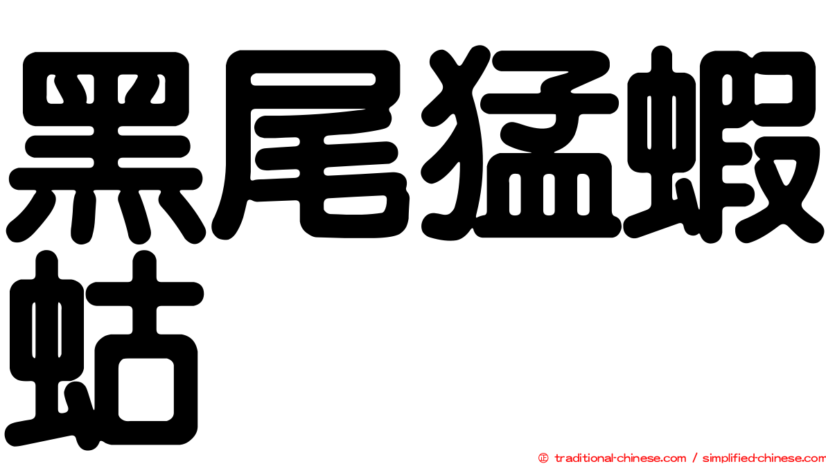 黑尾猛蝦蛄